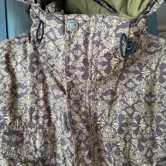 90s Vintage Sims Paisley print ski jacket puffer hooded pockets insulated snow - Picture 5 of 9